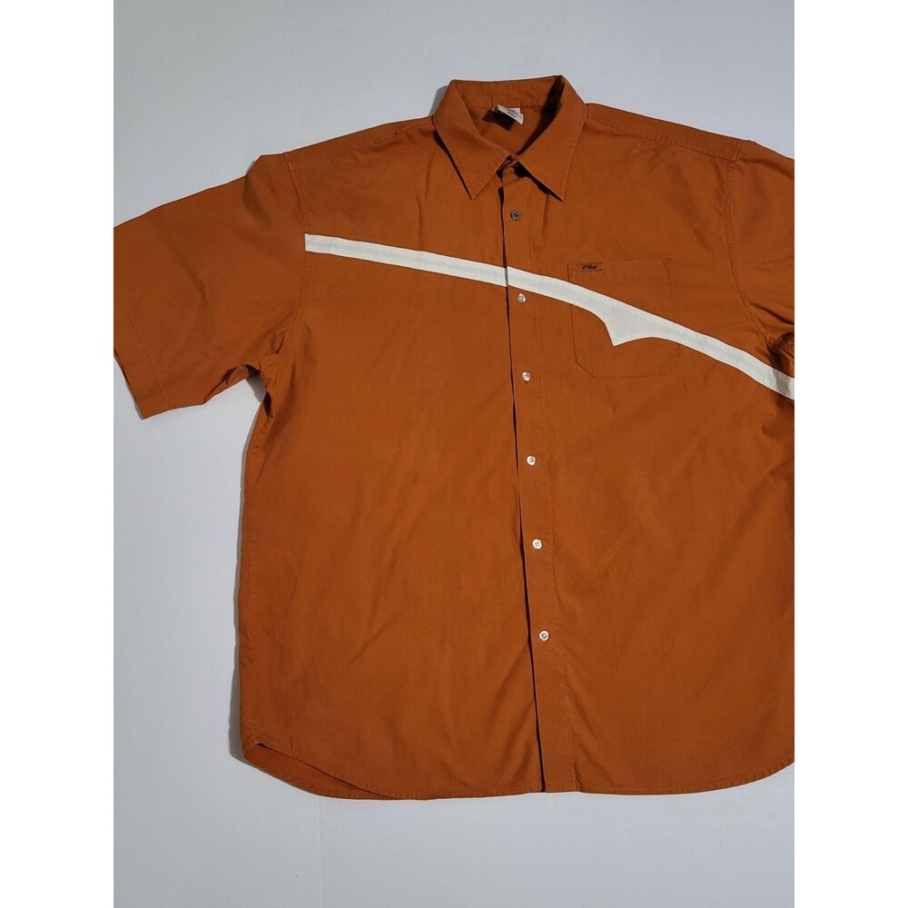 (#A1) G Unit Button Down Shirt Mens 3XL Orange Short Sleeve Logo